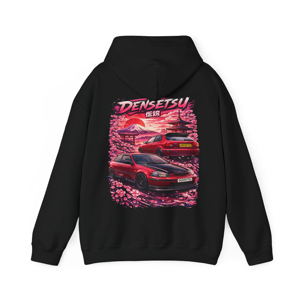 Honda Civic EK Burgundy Hoodie - Custom Collection 010