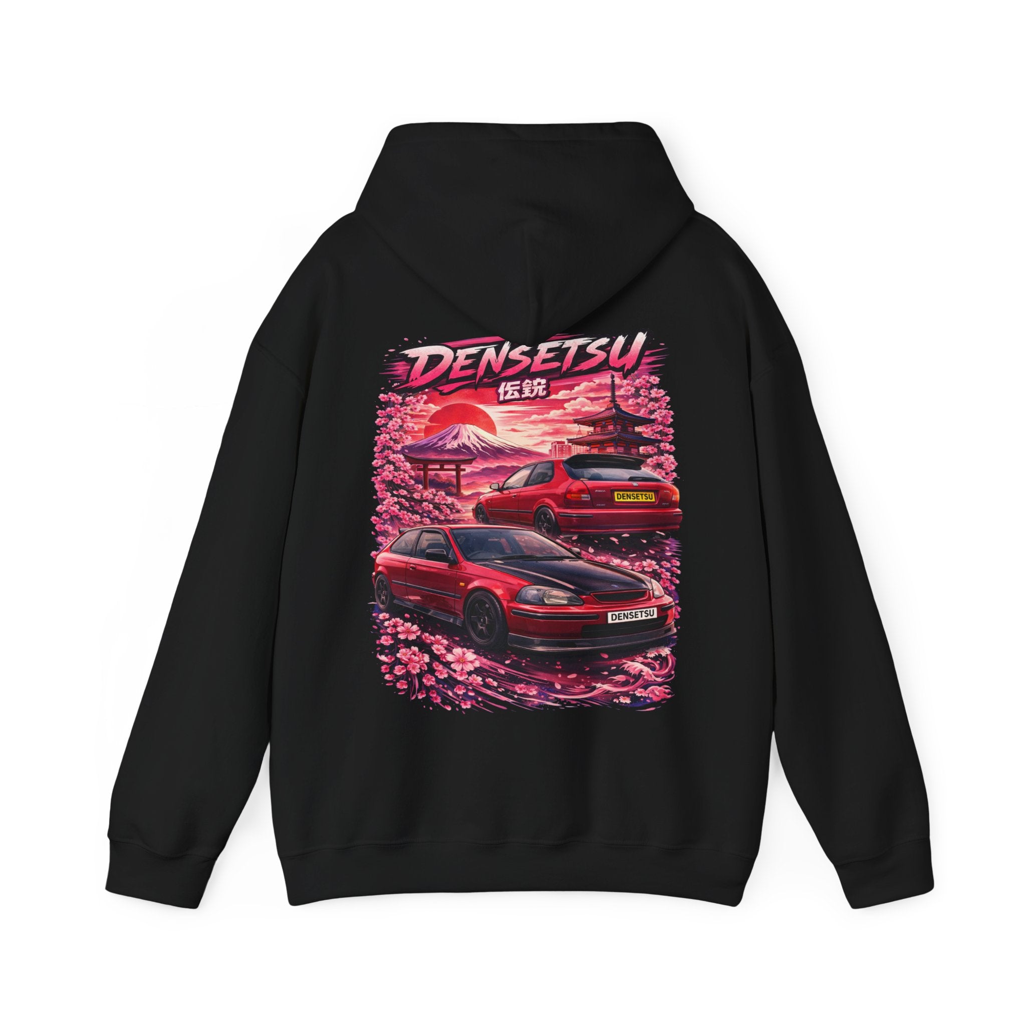 Honda Civic EK Burgundy Hoodie - Custom Collection 010