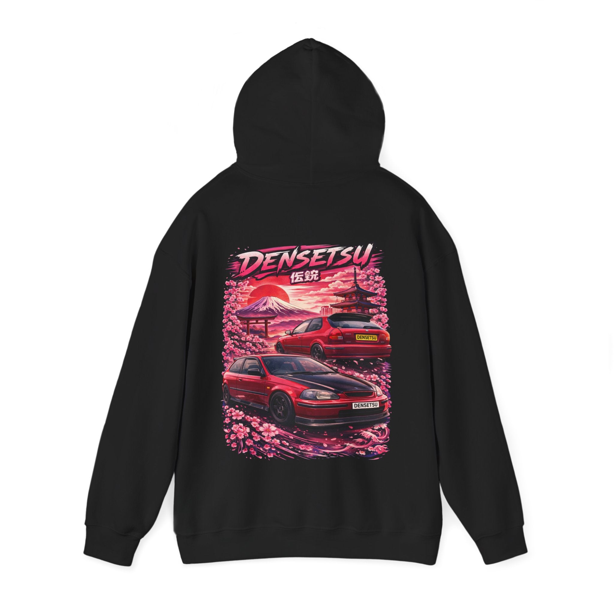 Honda Civic EK Burgundy Hoodie - Custom Collection 010